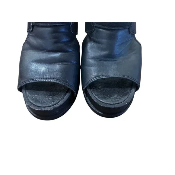 Sorel Joanie II Bootie Platform Sandals Womens 9 Black Cut Out Comfort Zipper - Picture 7 of 14